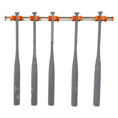 Toolflex 37" Orange Mop, Broom and Squeegee Tool Organizer, 5 Tool Holders 9-5-0